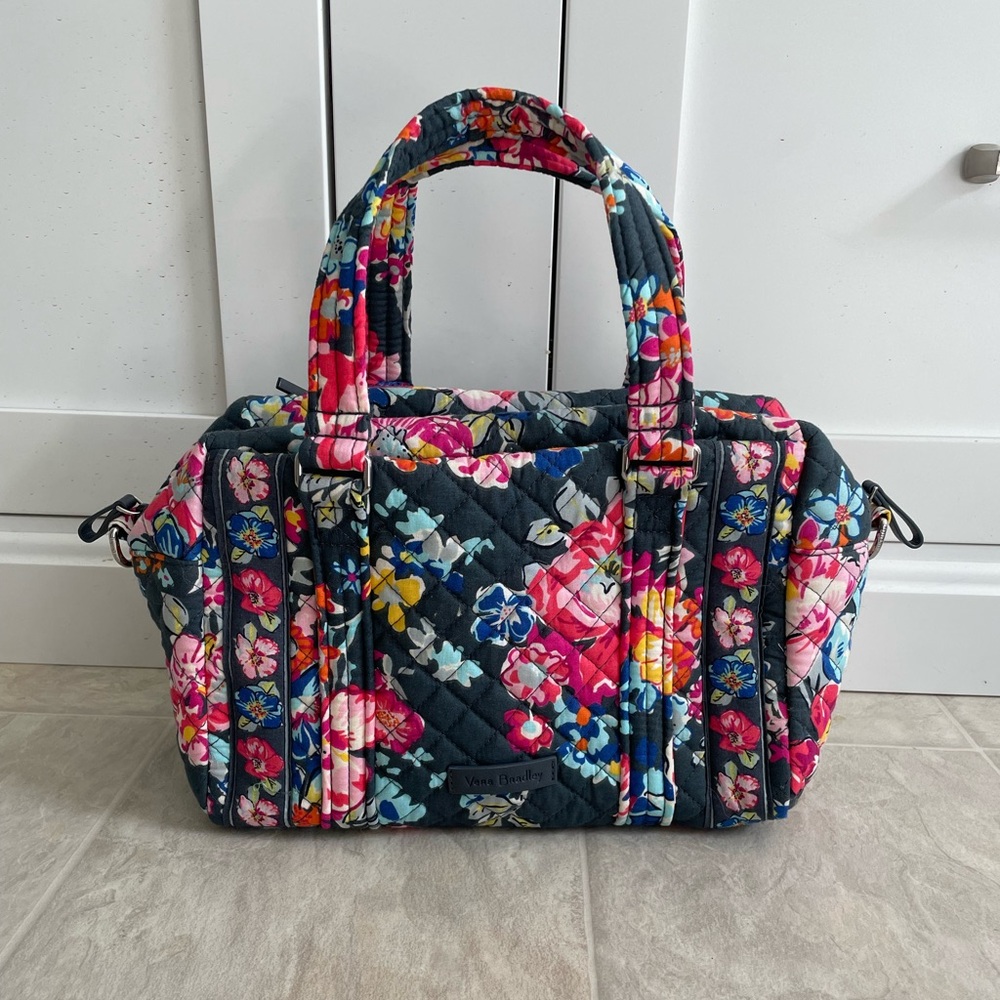 Gray Floral Vera Bradley Bag